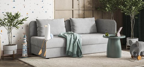 Тахта Ирис велюр Монолит сталь 2