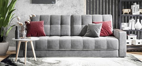 Диван Босс велюр Монолит серый 2