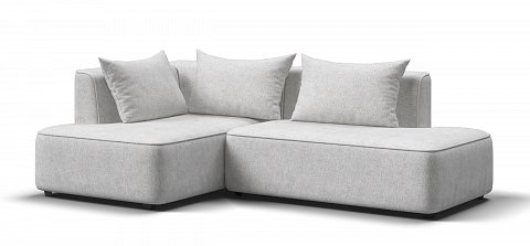 Угловой диван левый Кинг Твин Шенилл Клауд крем