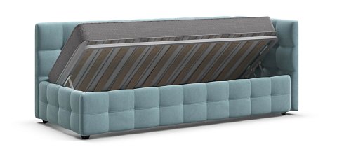 Босс Мини Кровать+ПМ 90*200 велюр Монолит аква 3