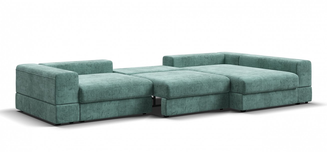 Угловой диван-кровать Босс Модуль ХЛ Шенилл Глосс минт