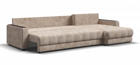 Угловой диван Босс Макс велюр Алькантара пепел 3
