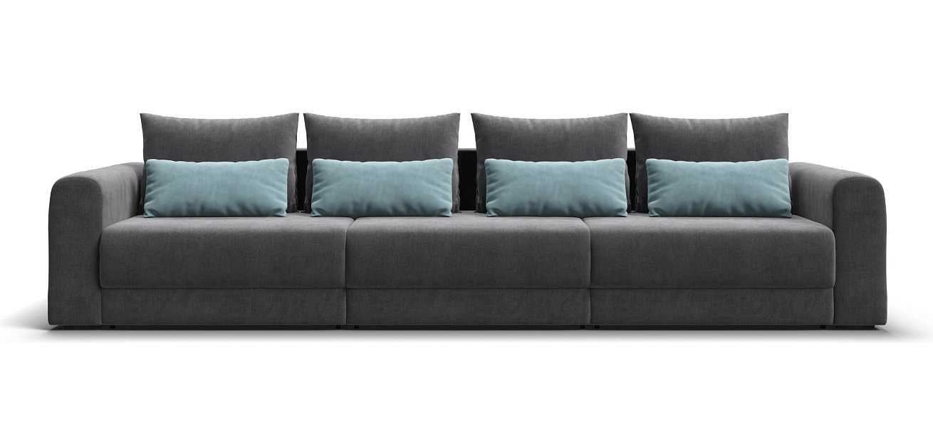 Модульный диван Ричмонд Модуль Макс велюр Монолит серый