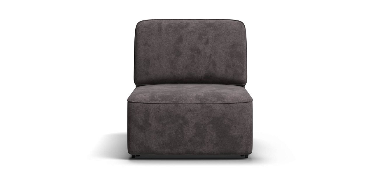 Кинг Модуль спальное место велюр Алькантара серый