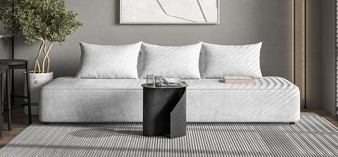 Диван Кинг Твин Шенилл Клауд серый 2