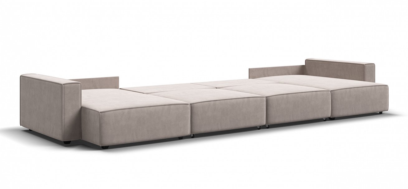 П-образный диван Босс Софт Модуль велюр Монолит латте