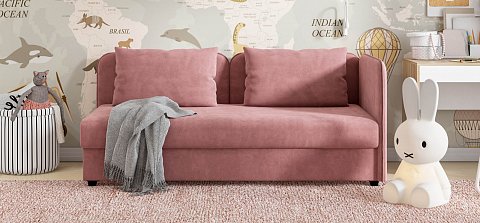 Тахта Ирис велюр Монолит розовый 2