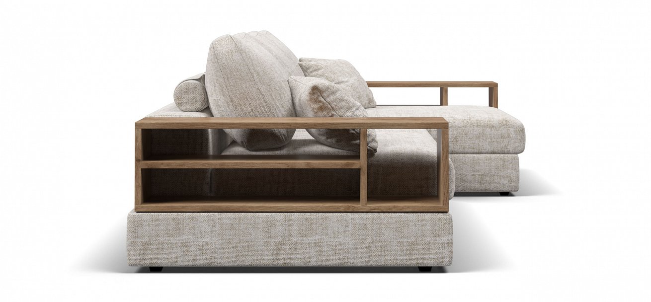 Угловой диван-кровать Босс Модуль ХЛ Шенилл Смарт кварц