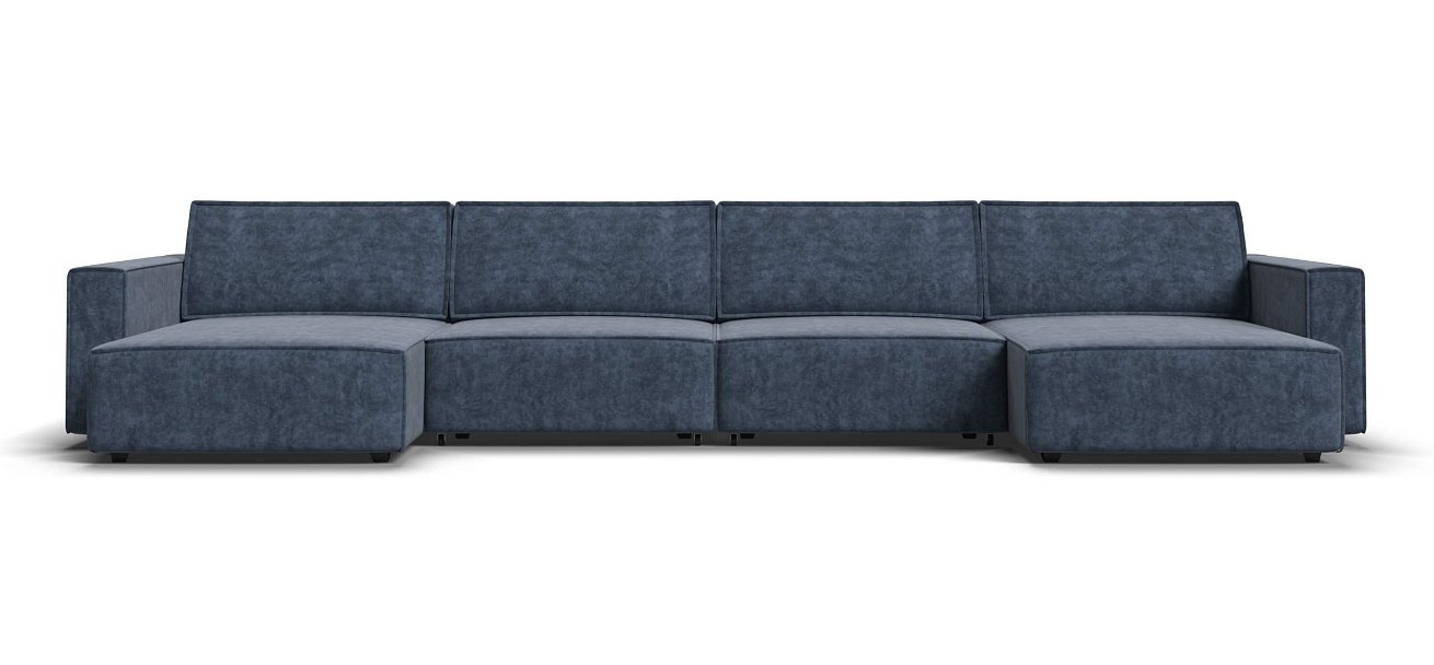 П-образный диван Босс Софт Модуль велюр Роял синий