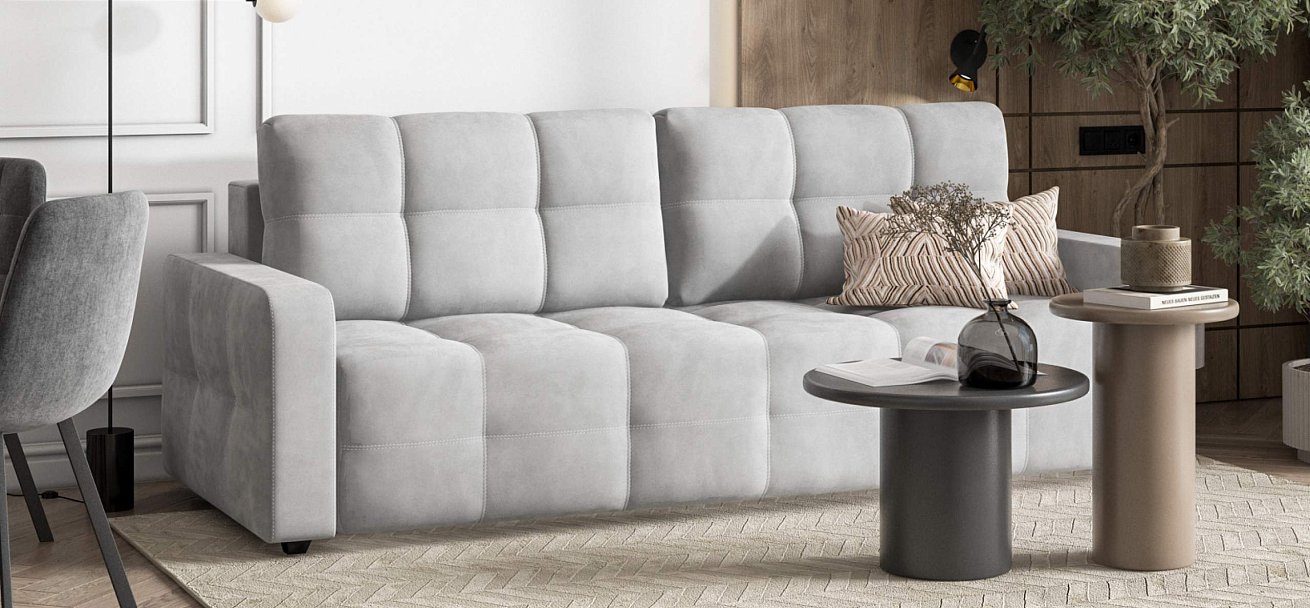 Диван Денди велюр Монолит сталь