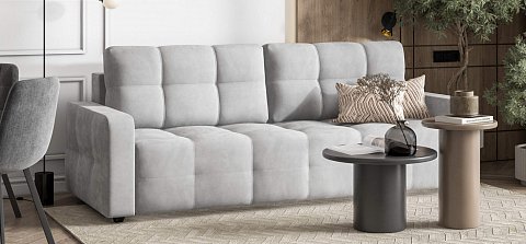 Диван Денди велюр Монолит сталь 2