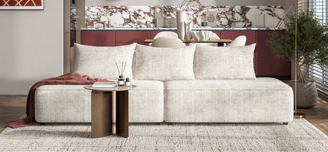 Диван Кинг Твин Шенилл Смарт кварц