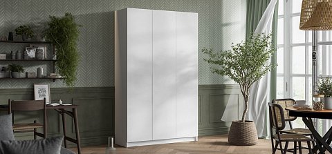 Идея 135 шкаф распашной 3Д Белый 2