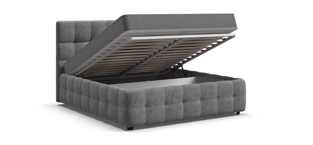 Босс Кровать+ПМ 160*200 велюр Роял агат