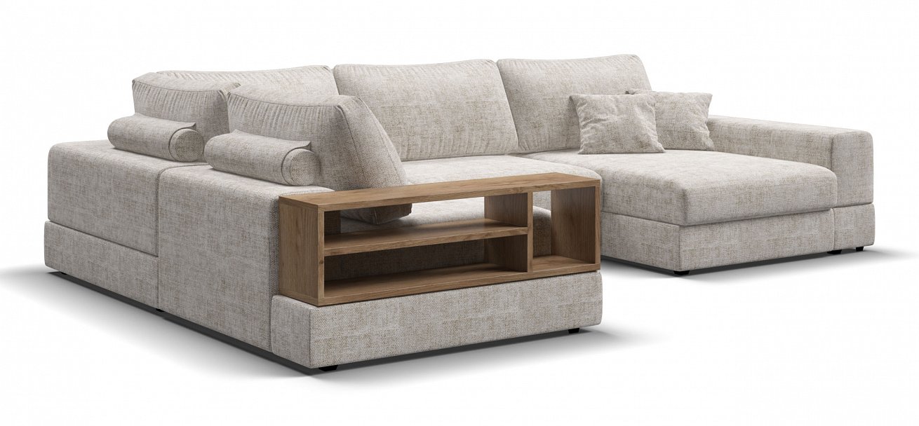 П-образный диван-кровать Босс Модуль Шенилл Смарт кварц