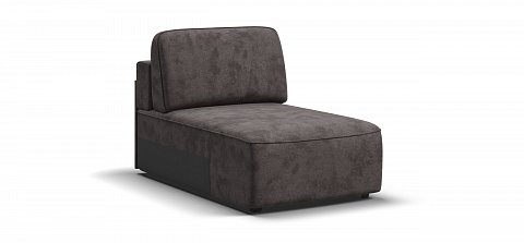 Кинг Модуль оттоманка велюр Алькантара серый