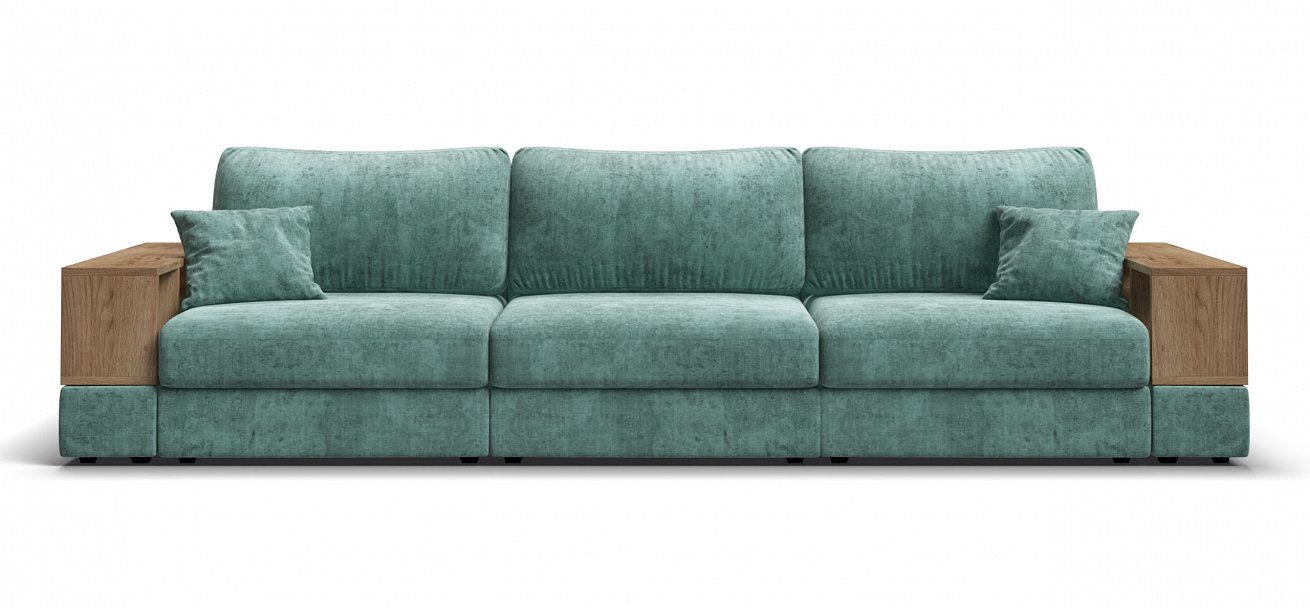 Диван-кровать BOSS MODOOL MAX шенилл Gloss минт с двумя полками подлокотниками