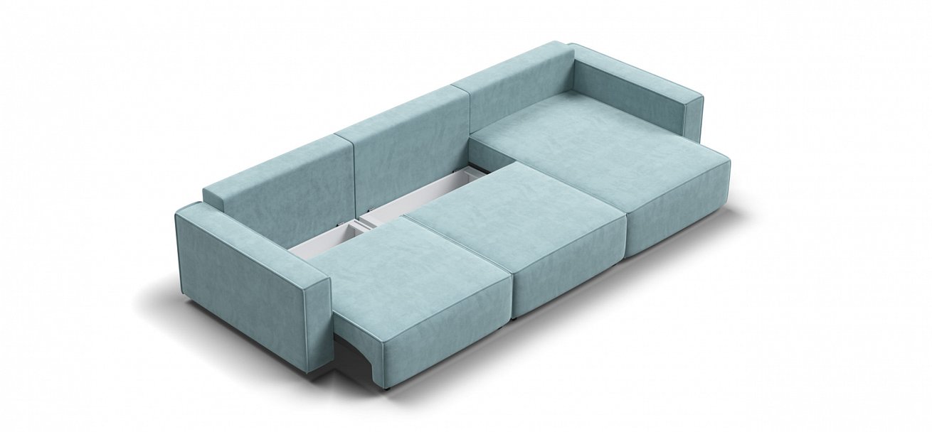 Угловой диван Босс Софт Модуль Макс велюр Монолит аква