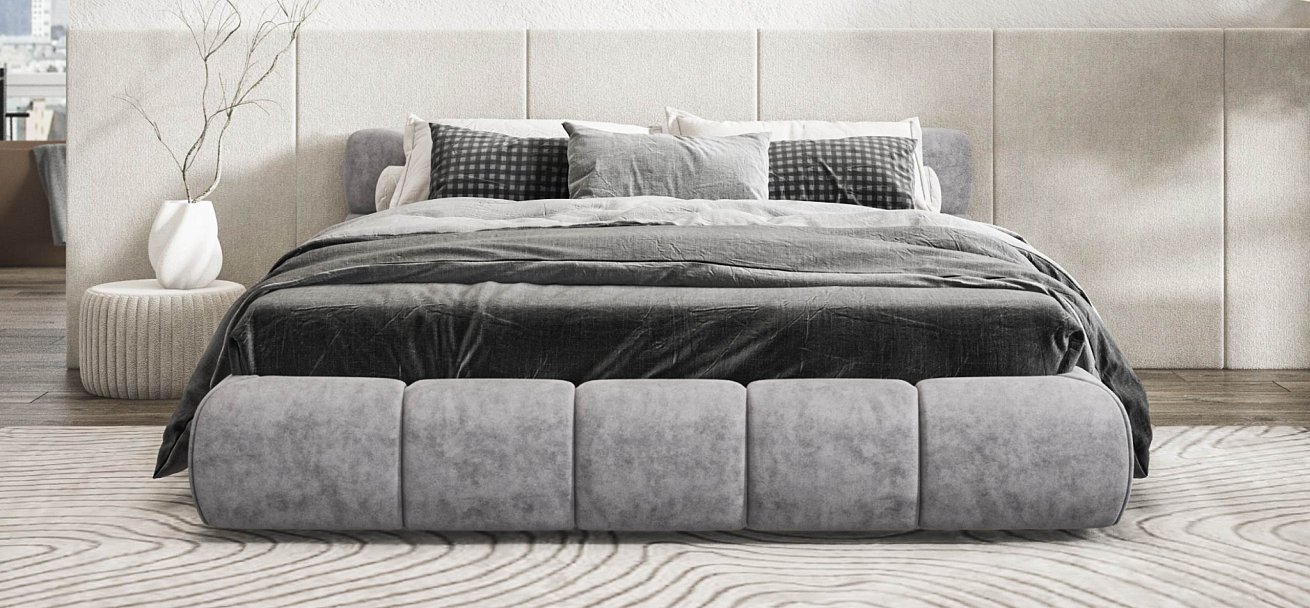 Босс Дрим Кровать+ПМ 160*200 велюр Роял агат