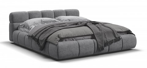 Босс Дрим Кровать+ПМ 160*200 велюр Роял агат 1