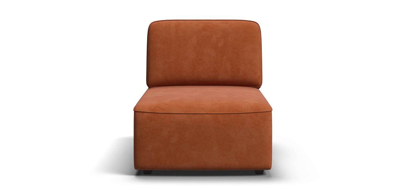 Кинг Модуль оттоманка велюр Алькантара оранж