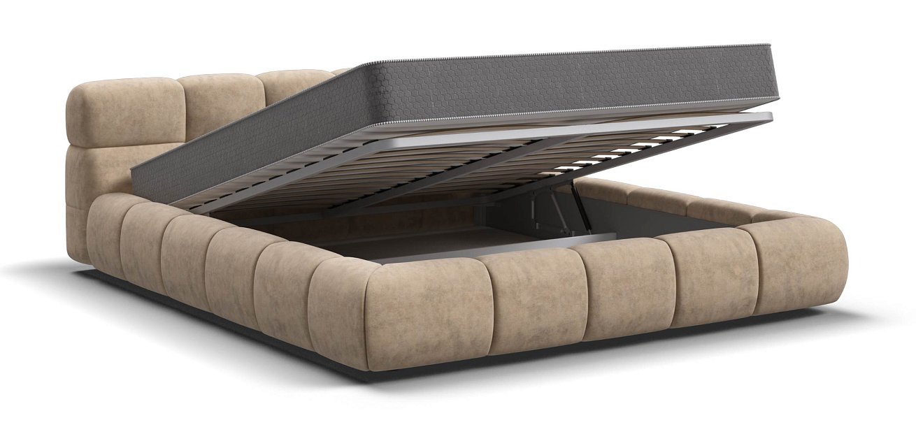 Босс Дрим Кровать+ПМ 160*200 велюр Роял шампань