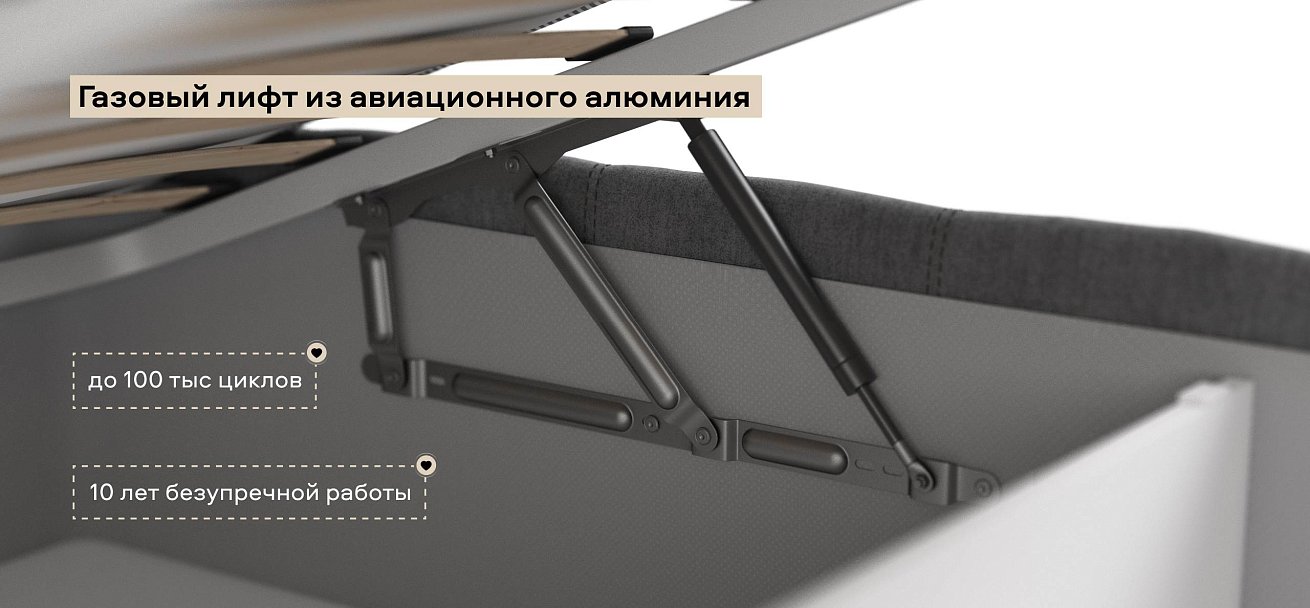 Босс Кровать+ПМ 140*200 велюр Монолит серый