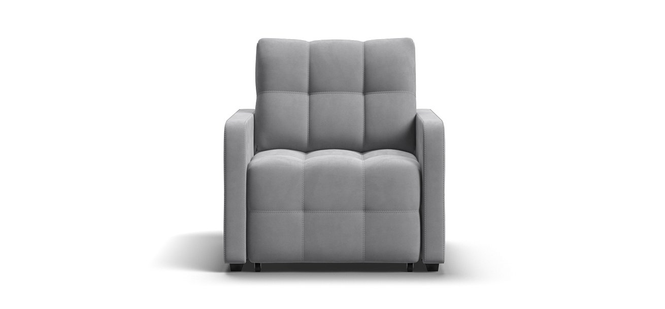 Кресло-кровать Денди Слим велюр Монолит сталь