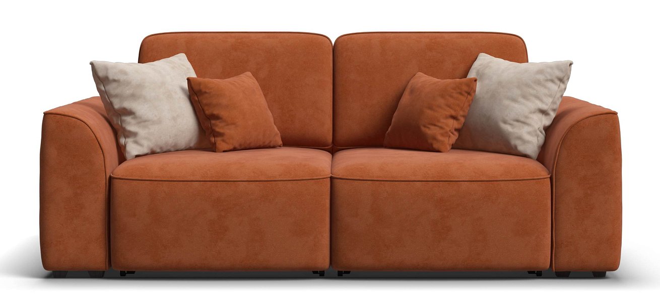 Диван Кинг Модуль велюр Алькантара оранж