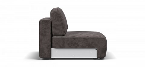 Кинг Модуль спальное место велюр Алькантара серый 3