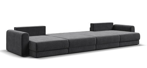 Модульный п-образный диван Ричмонд Модуль Вельвет Корд графит 3