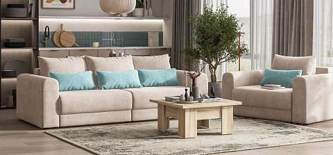 Модульный диван Ричмонд Модуль велюр Монолит латте 2