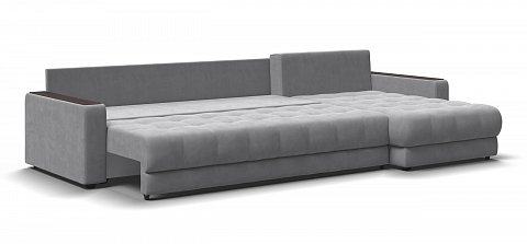 Угловой диван Босс Макс велюр Монолит сталь 3
