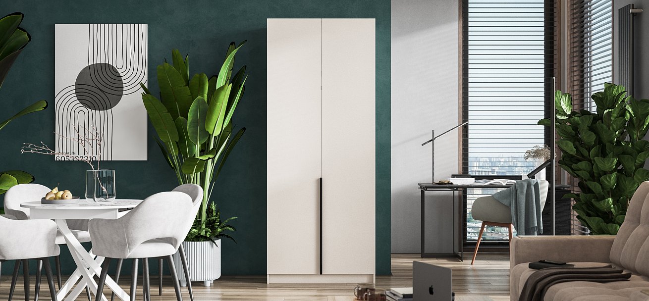 Босс Стандарт 90*220 шкаф распашной 2Д 01 Кашемир