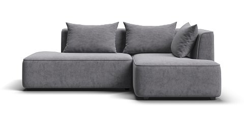 Угловой диван правый Кинг Твин велюр Роял агат 1