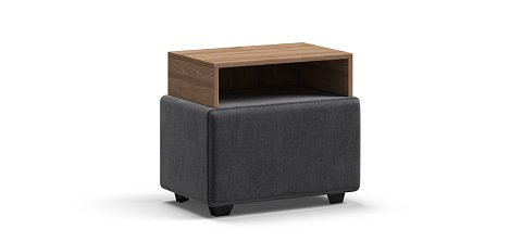 Тумба Босс велюр Монолит серый, Орех селект 1