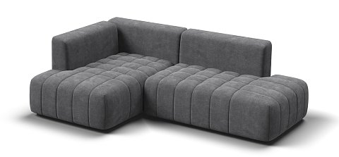 Угловой диван левый Босс Твин Шенилл Клауд графит 3