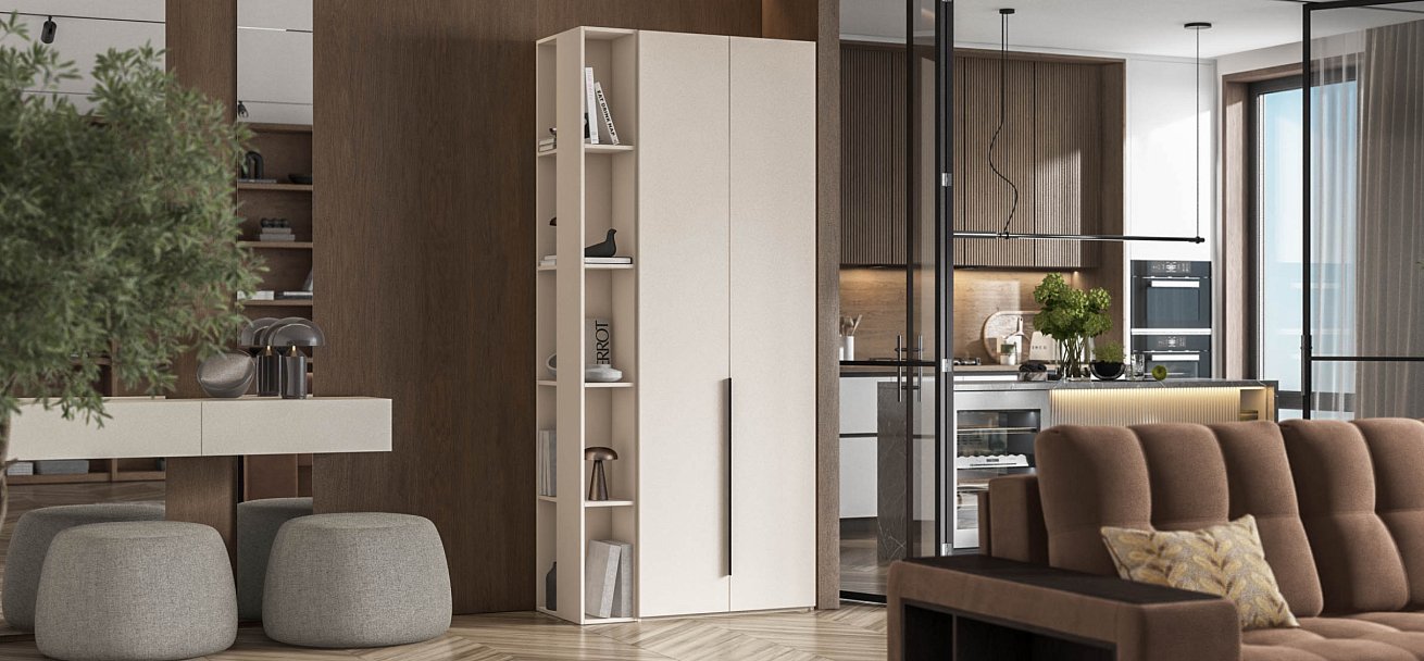 Босс Стандарт 80*236 шкаф распашной 2Д+ящики Кашемир