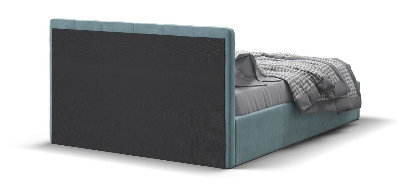 Белла Кровать без ПМ 140*200 велюр Монолит аква