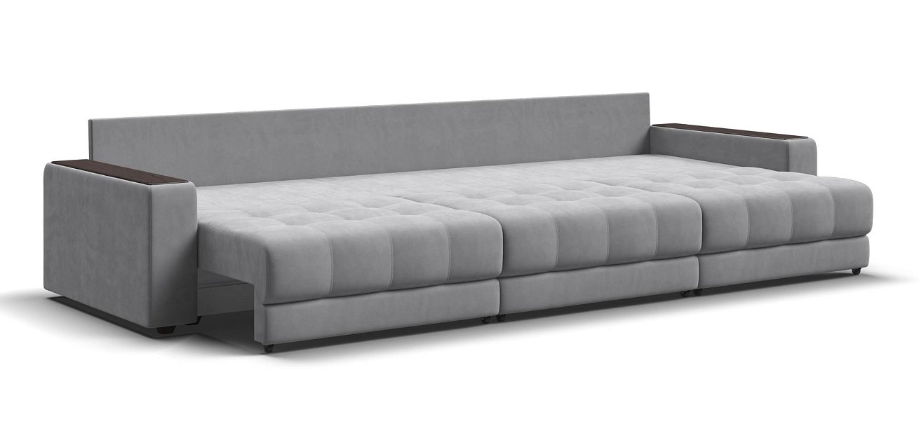 Диван Босс Гранд велюр Монолит сталь