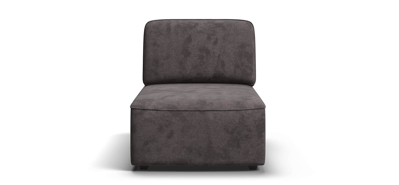 Кинг Модуль оттоманка велюр Алькантара серый