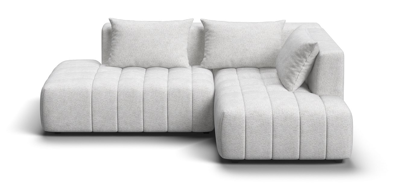 Угловой диван правый Босс Твин Шенилл Клауд крем