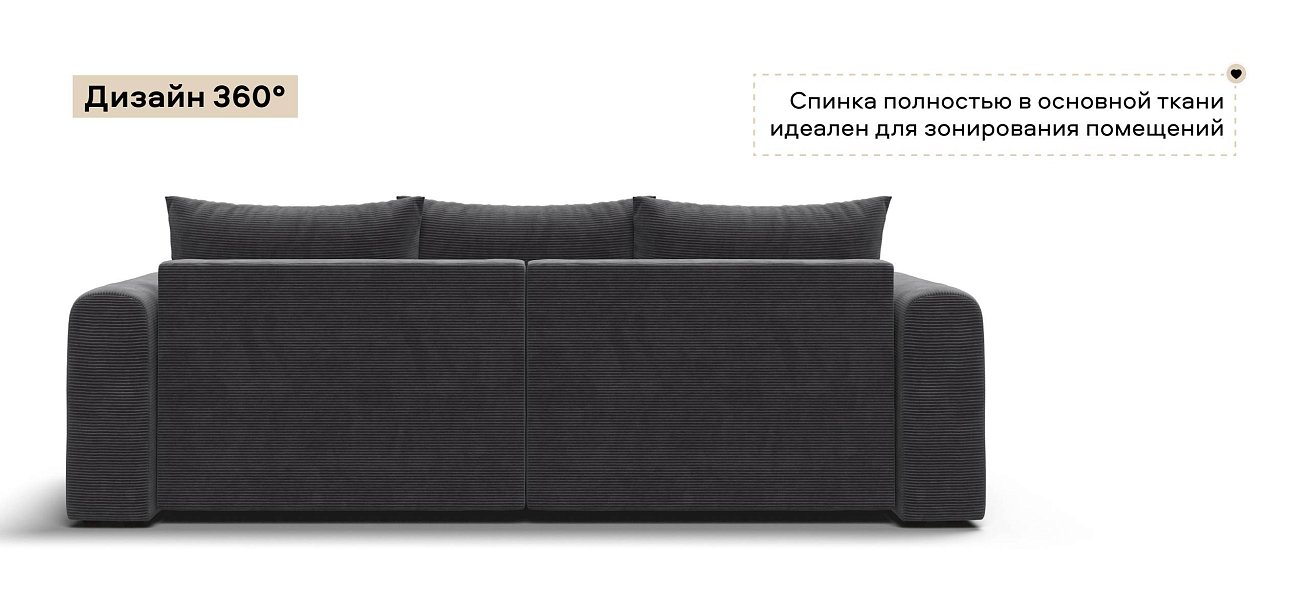 Модульный диван Ричмонд Модуль Вельвет Корд графит