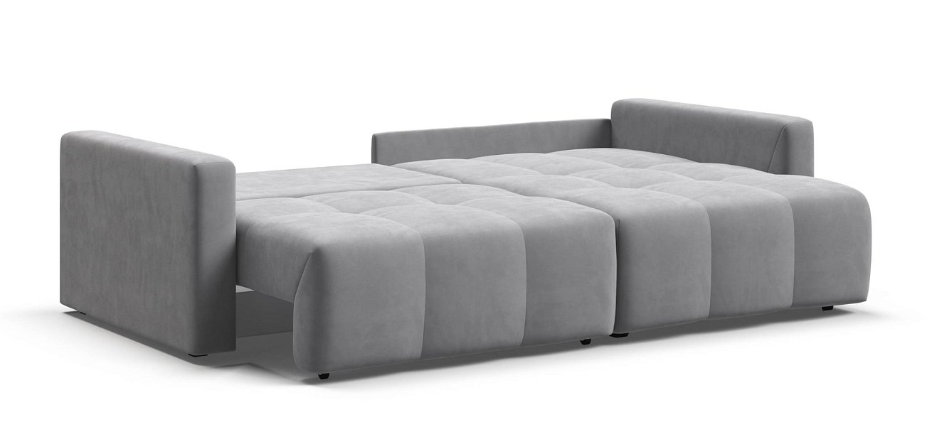 Угловой диван Босс Тренд велюр Монолит сталь