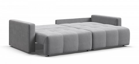 Угловой диван Босс Тренд велюр Монолит сталь 3