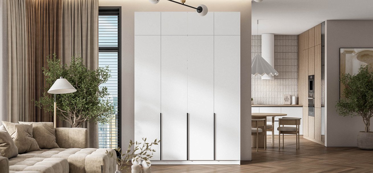 Антресоль 180 4Д Белый