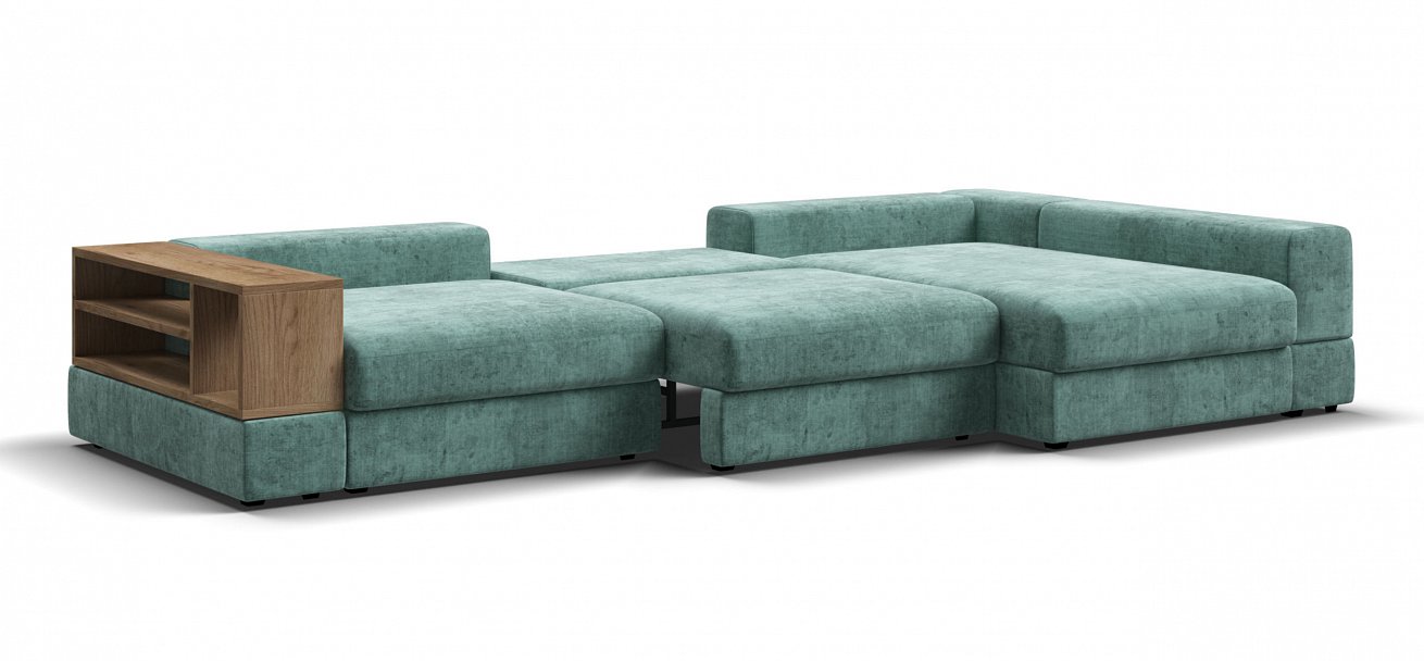 Угловой диван-кровать Босс Модуль ХЛ Шенилл Глосс минт