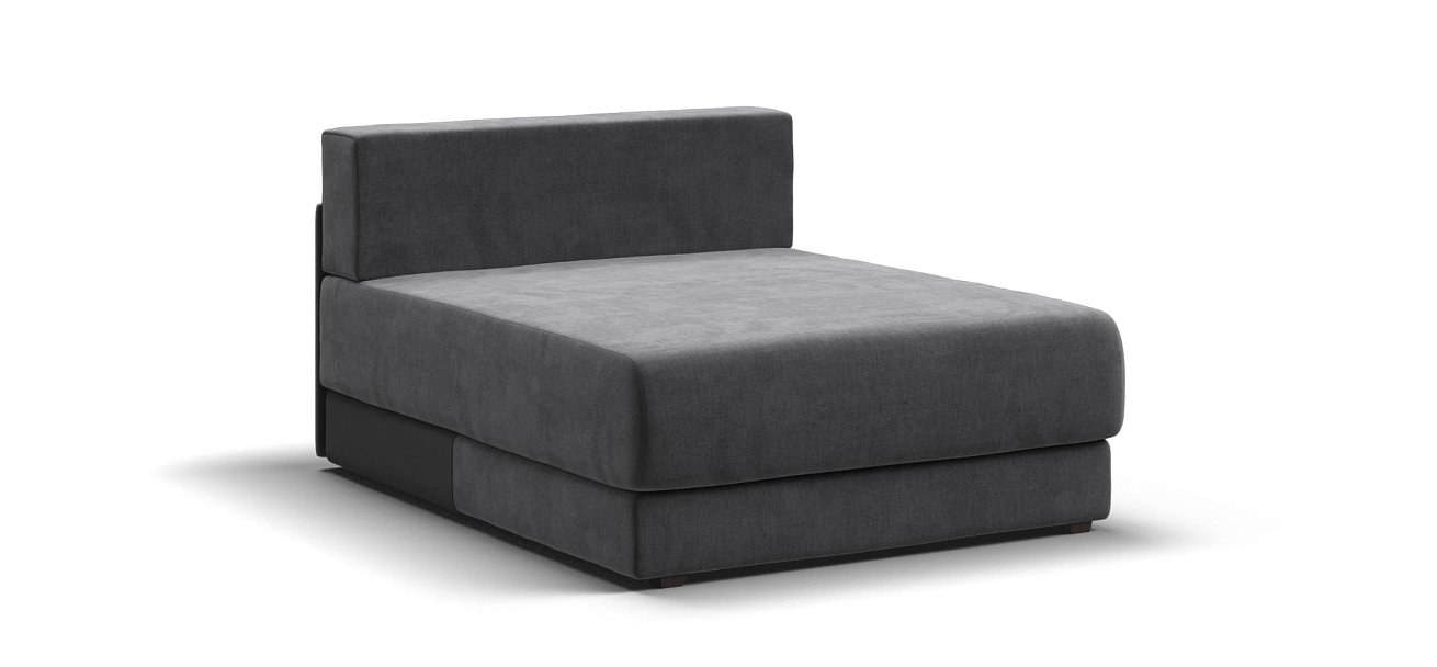 Ричмонд Модуль оттоманка велюр Монолит серый