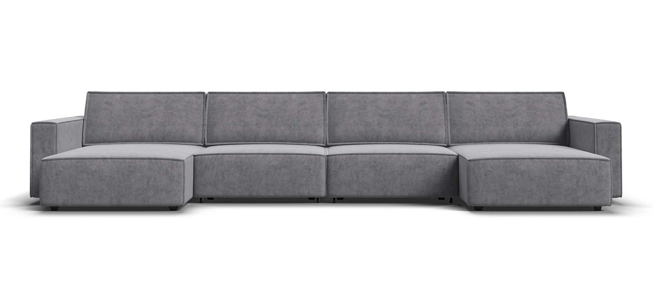 П-образный диван Босс Софт Модуль велюр Роял агат