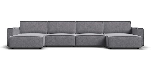 П-образный диван Босс Софт Модуль велюр Роял агат 1